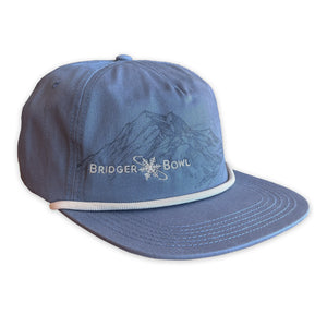 Bridger Bowl Wilson Cap Slate Blue side view