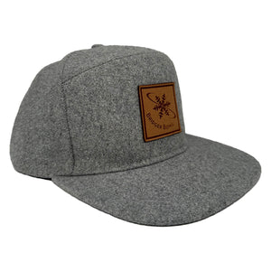 Bridger Bowl Wool Flat Brim Hat - Heather Gray - Side View
